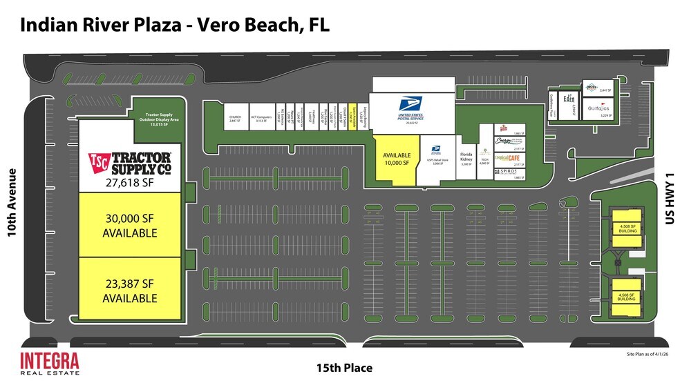 1501-1601 US Highway 1, Vero Beach, FL à louer - Plan de site – Image 2 sur 15