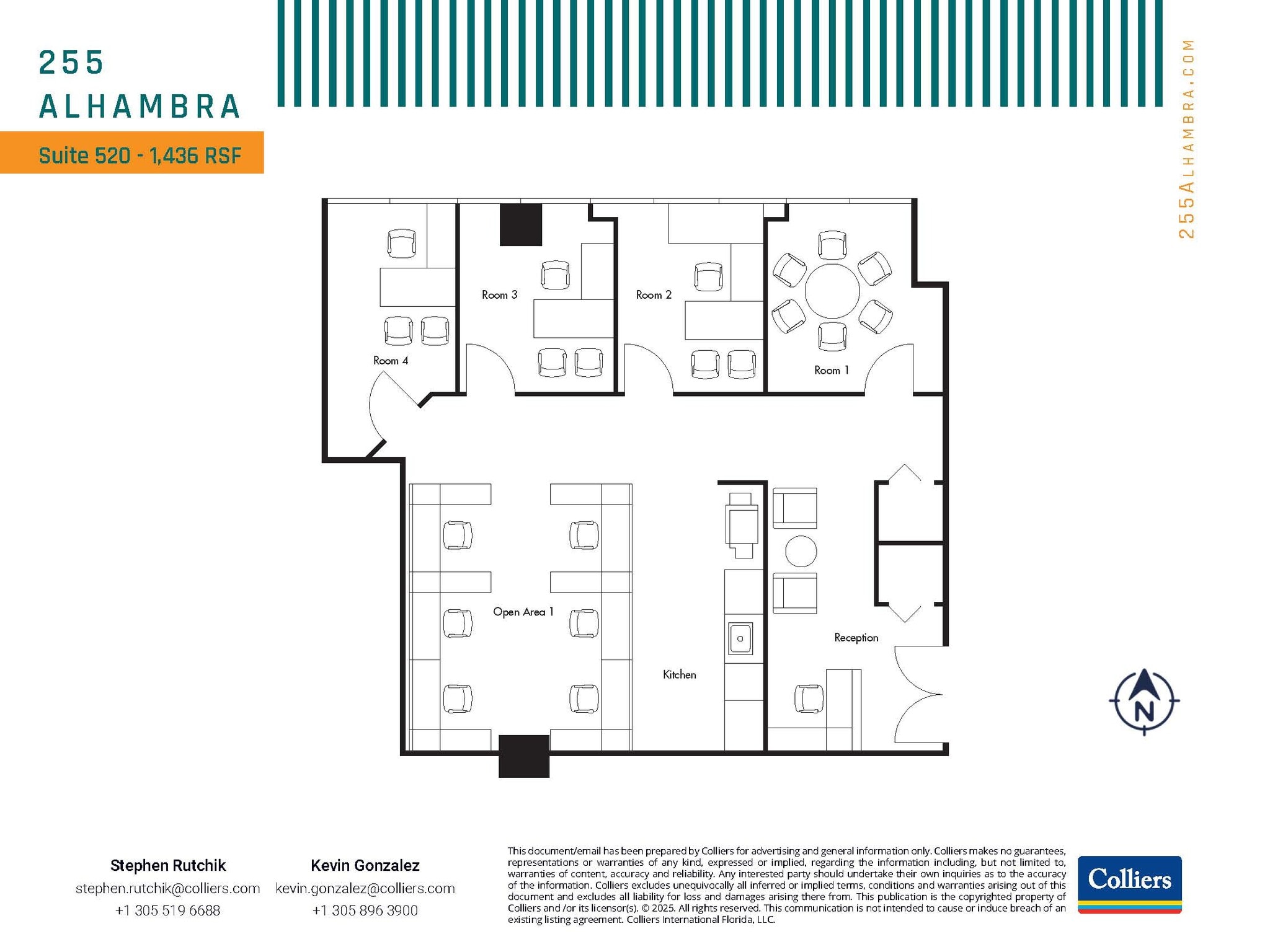 255 Alhambra Cir, Coral Gables, FL à louer Plan d’étage– Image 1 sur 1