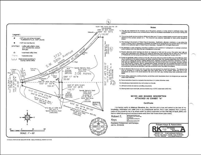 3725 SW 58th Ave, Amarillo, TX à vendre - Plan de site – Image 2 sur 2