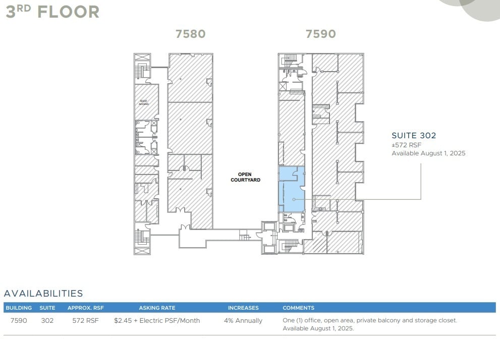 7590 Fay Ave, La Jolla, CA à louer Plan d’étage– Image 1 sur 1