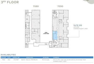 7590 Fay Ave, La Jolla, CA à louer Plan d’étage– Image 1 sur 1
