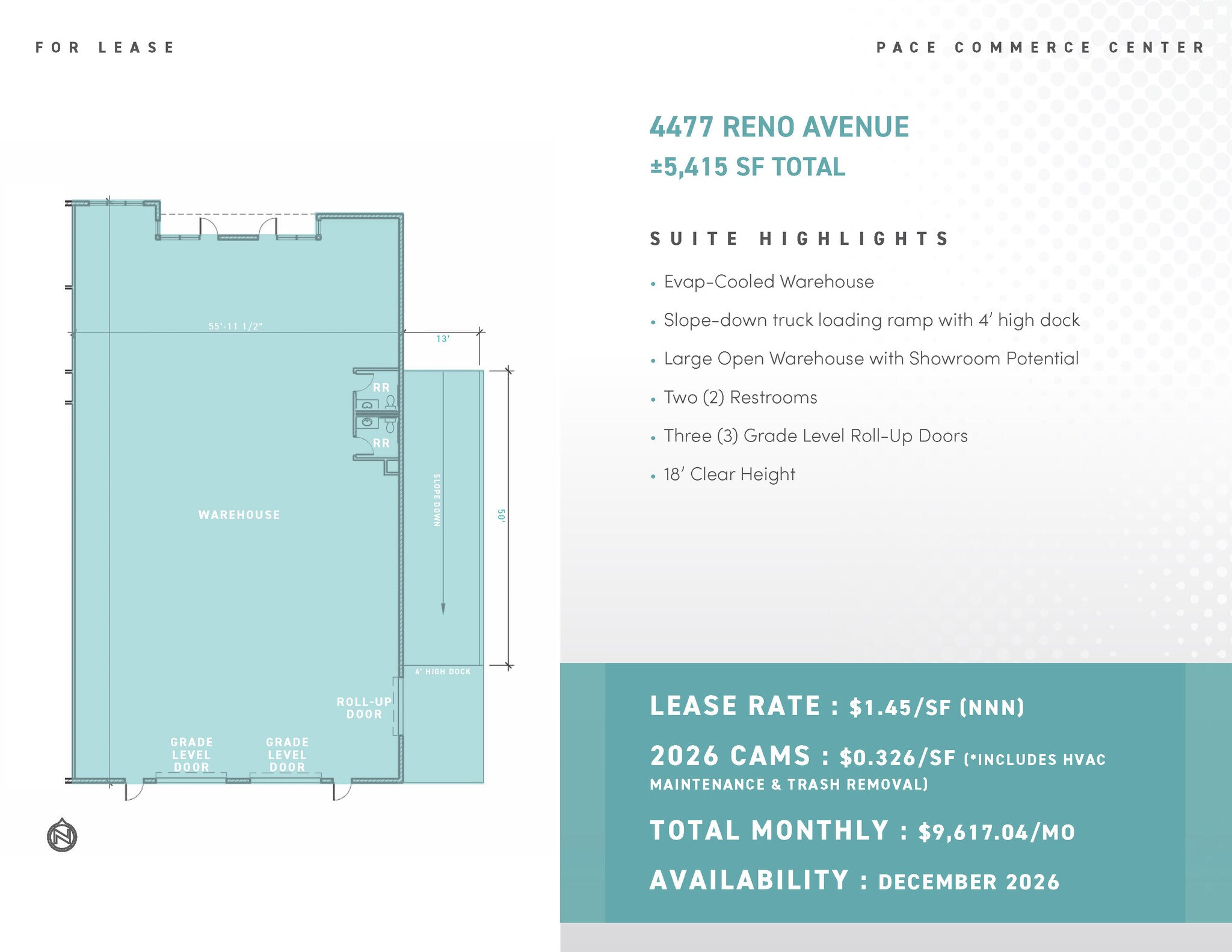 5140 Rogers St, Las Vegas, NV à louer Plan d’étage– Image 1 sur 1