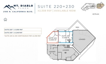 2185 N California Blvd, Walnut Creek, CA à louer Plan d’étage– Image 1 sur 1
