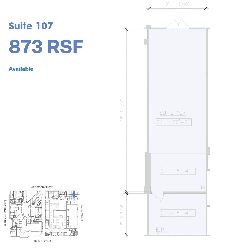 333 Jefferson St, San Francisco, CA à louer Plan d’étage– Image 1 sur 1