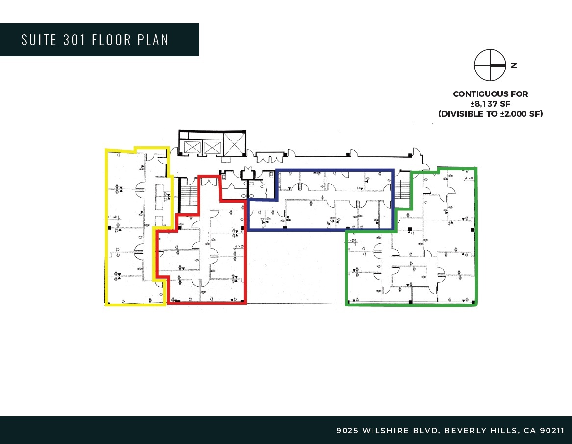 9025 Wilshire Blvd, Beverly Hills, CA à louer Plan d’étage– Image 1 sur 5