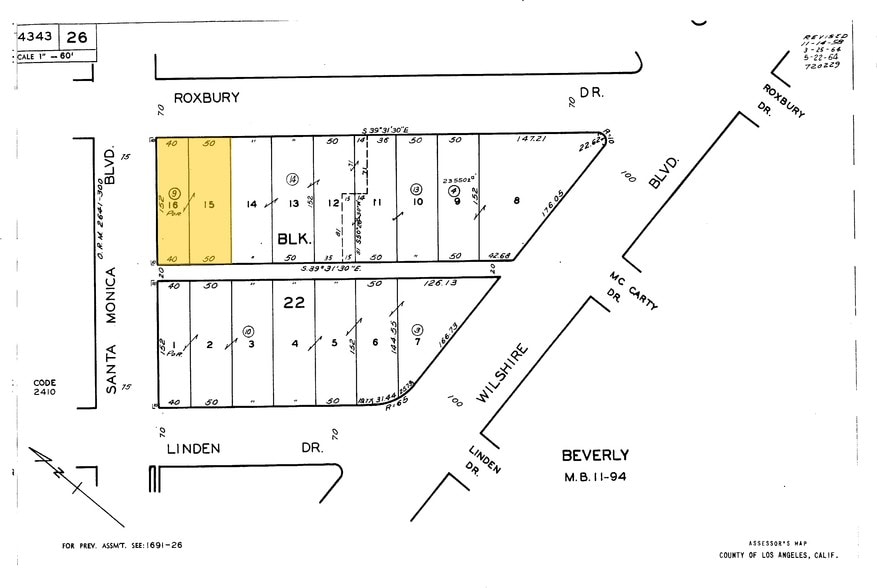 465 N Roxbury Dr, Beverly Hills, CA à louer - Plan cadastral – Image 2 sur 4