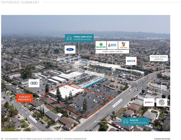 1257 E Yorba Linda Blvd, Placentia, CA à vendre - Photo de l’immeuble – Image 2 sur 8