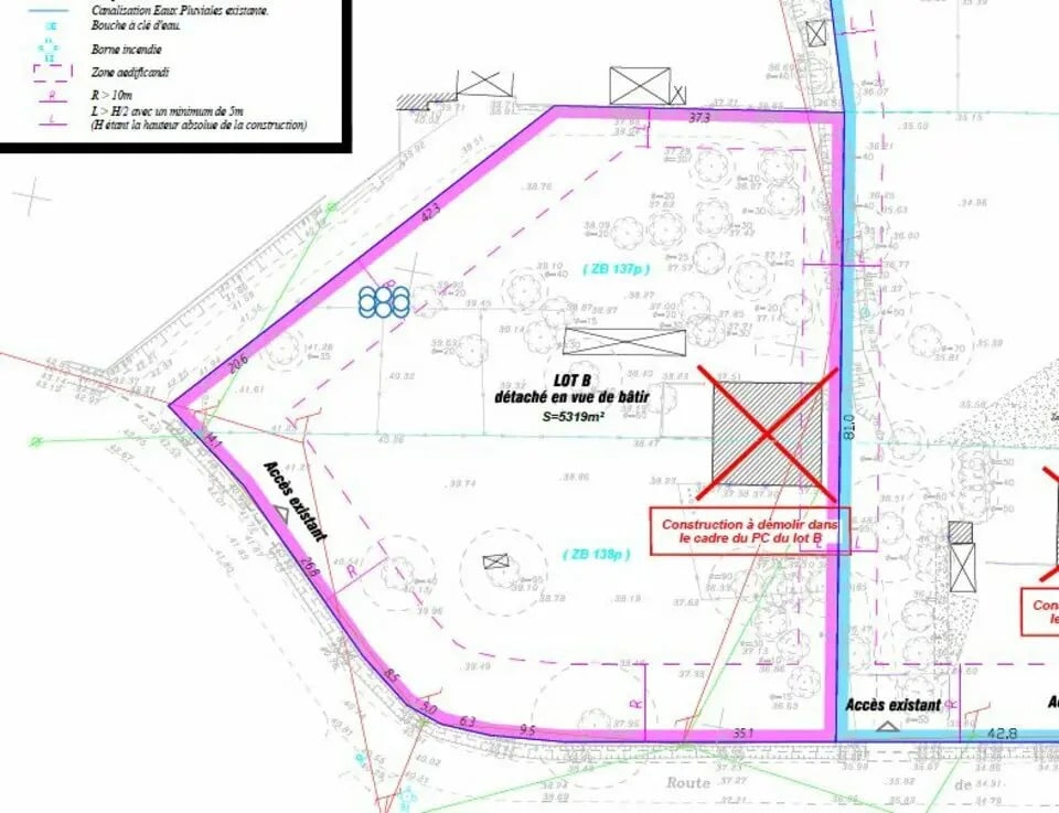 Terrain dans Montussan à vendre Plan de site– Image 1 sur 2