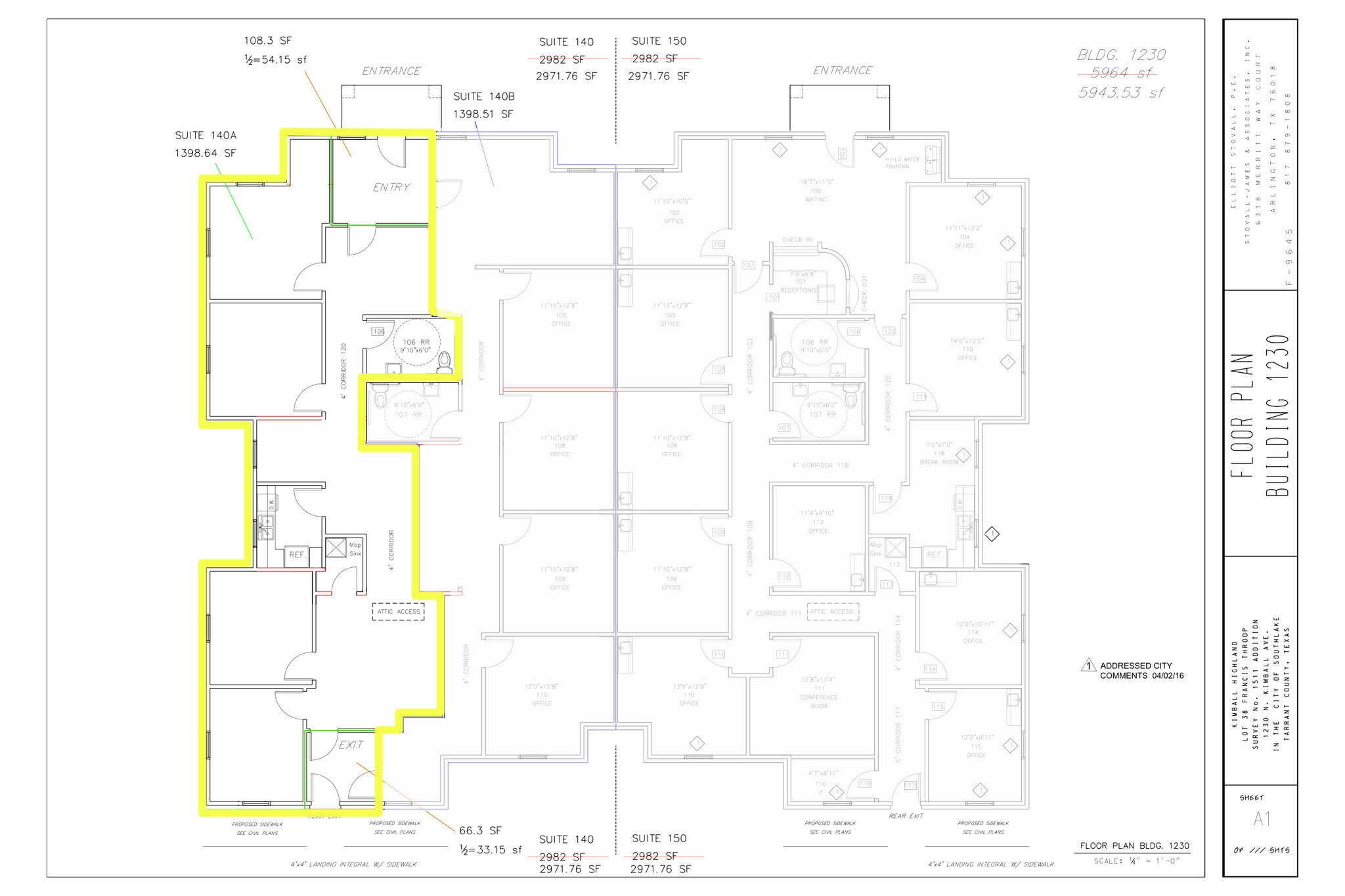 1230 N Kimball Ave, Southlake, TX à louer Plan d’étage– Image 1 sur 1