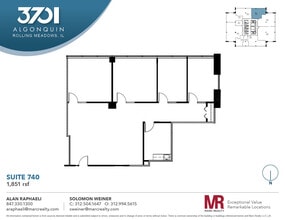3701 Algonquin Rd, Rolling Meadows, IL à louer Plan d’étage– Image 1 sur 1