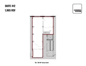 209 10th Ave S, Nashville, TN à louer Plan d’étage– Image 1 sur 1