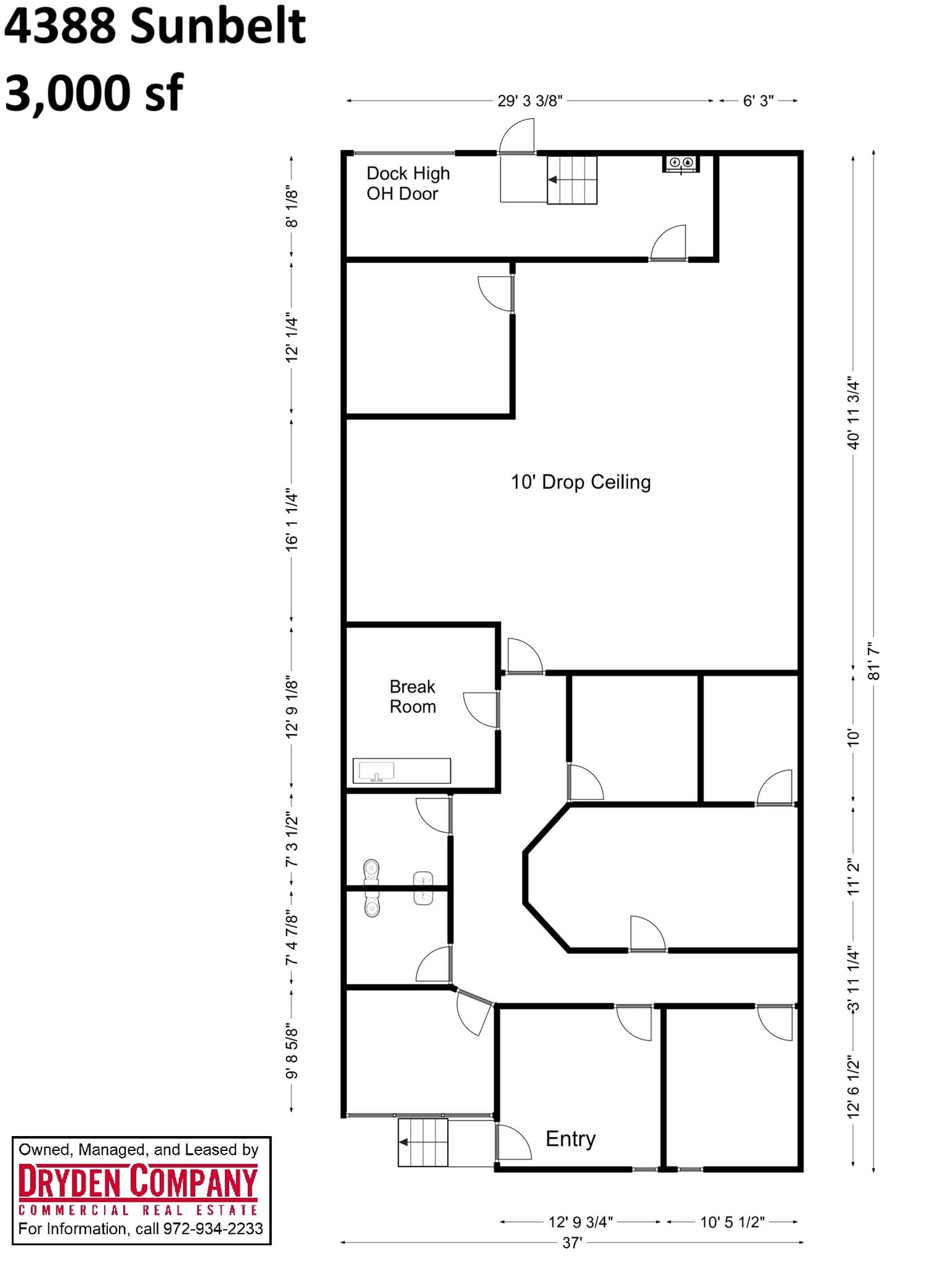 4384-4398 Sunbelt Dr, Addison, TX à louer Plan d’étage– Image 1 sur 1