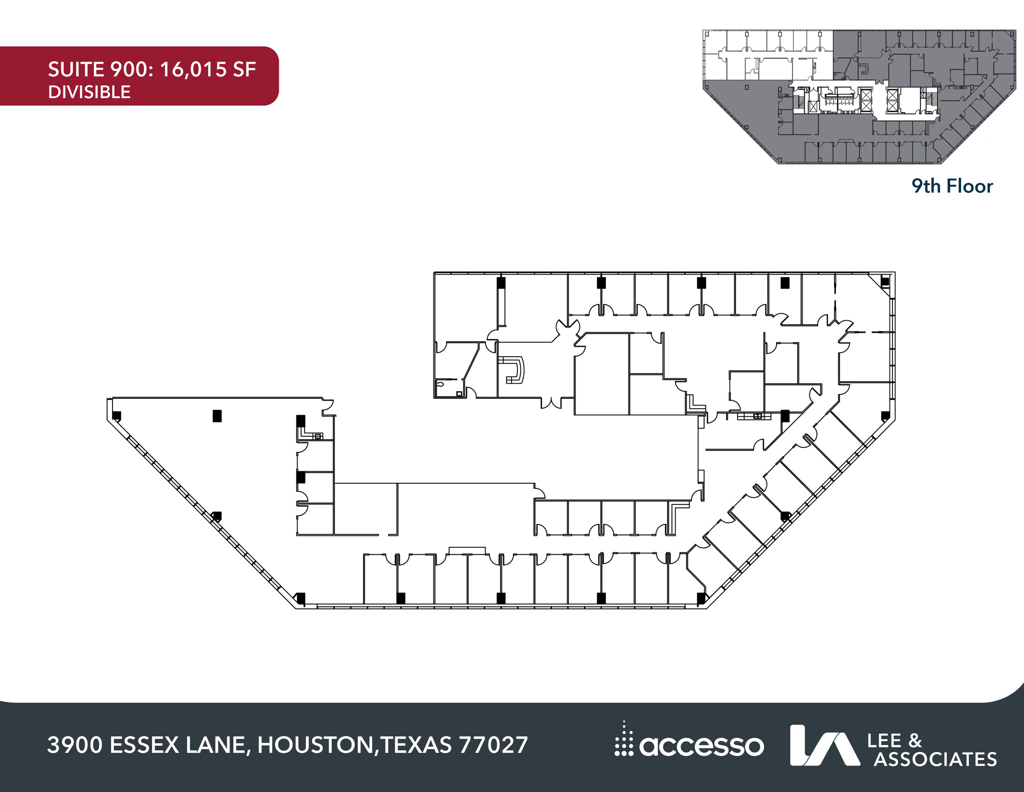 3900 Essex Ln, Houston, TX à louer Plan d’étage– Image 1 sur 1