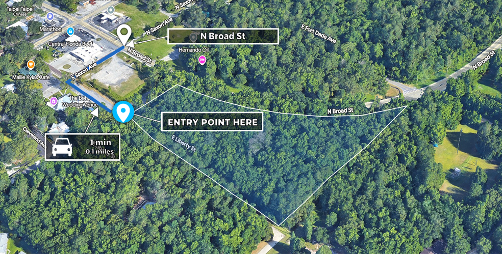 SEC - N Broad Steet & S Saxon ave, Brooksville, FL à vendre - Aérien – Image 3 sur 5