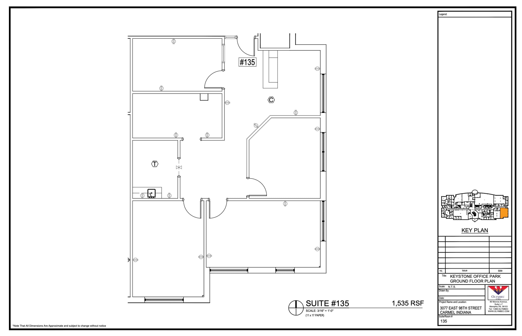 3021 E 98th St, Indianapolis, IN à louer Plan d’étage– Image 1 sur 1