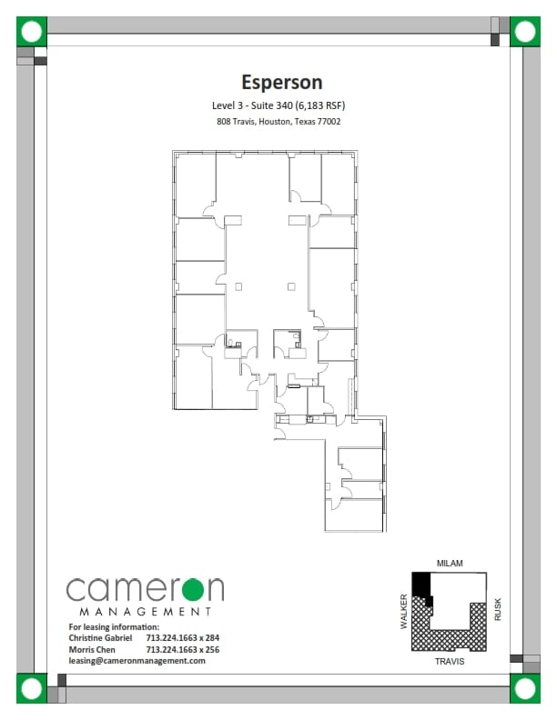 808 Travis St, Houston, TX à louer Plan d’étage– Image 1 sur 1