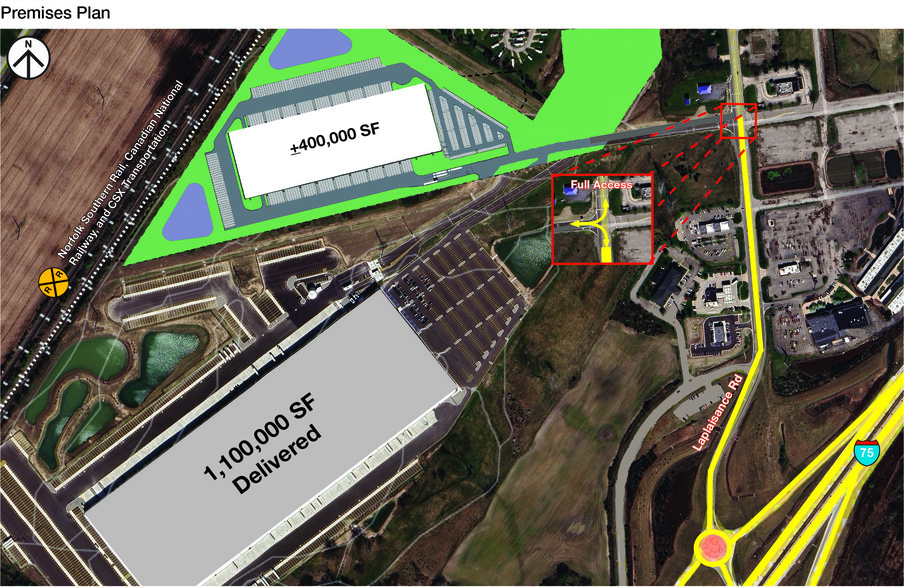 Laplaisance Road, Monroe, MI à louer - Plan de site – Image 2 sur 3
