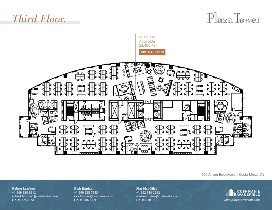 600 Anton Blvd, Costa Mesa, CA à louer Plan d’étage– Image 1 sur 1