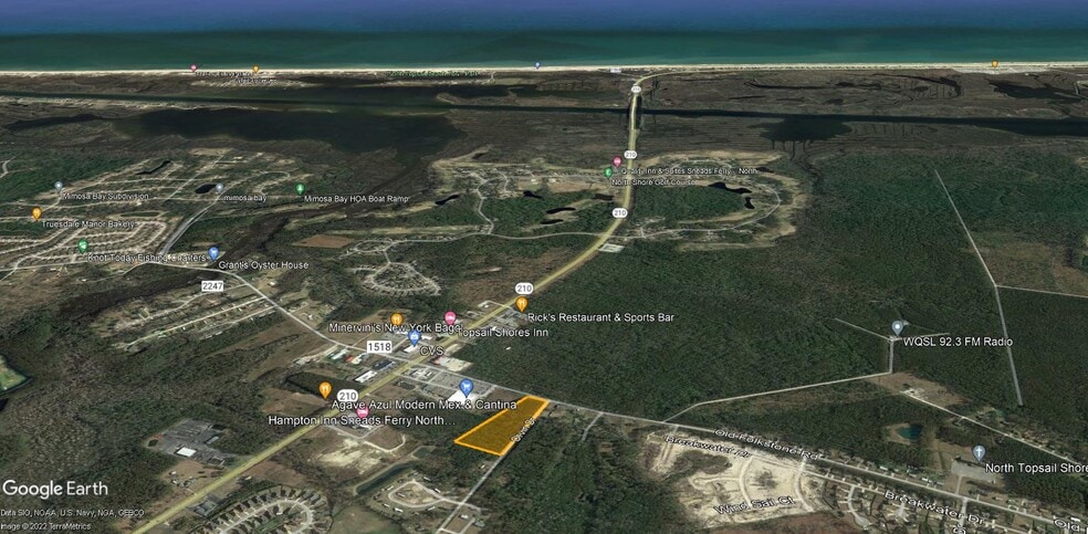945 Old Folkstone, Sneads Ferry, NC à vendre - Aérien – Image 2 sur 3