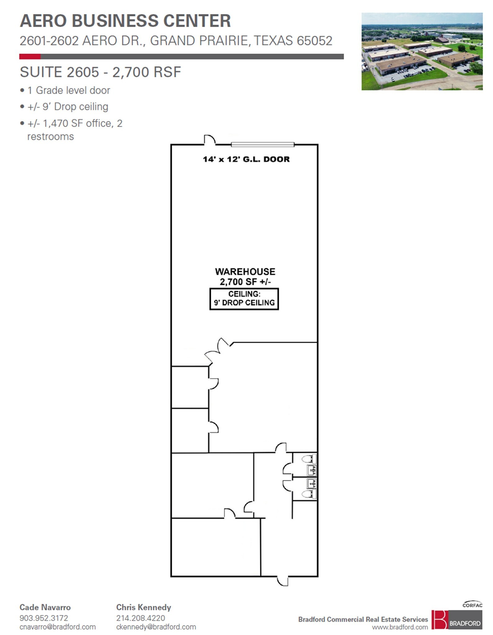 2601-2621 Aero Dr, Grand Prairie, TX à louer Plan d’étage– Image 1 sur 1