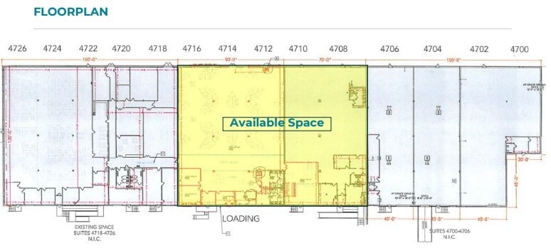 4700-4726 Hollins Ferry Rd, Halethorpe, MD à louer Plan d’étage– Image 1 sur 1