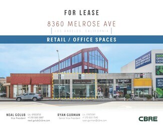 Plus de détails pour 8360 Melrose Ave, Los Angeles, CA - Bureau, Local commercial à louer