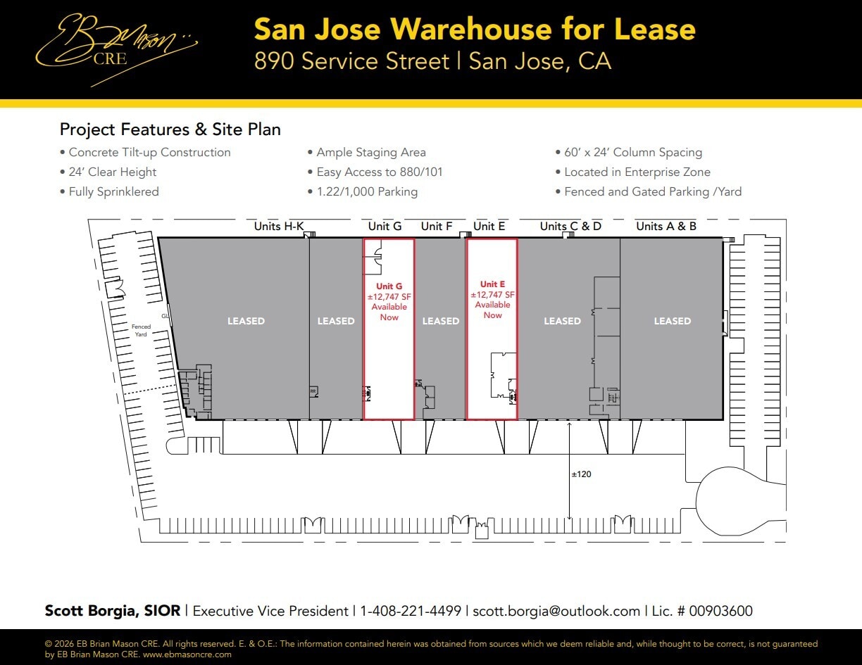 890 Service St, San Jose, CA à louer Plan d’étage– Image 1 sur 1