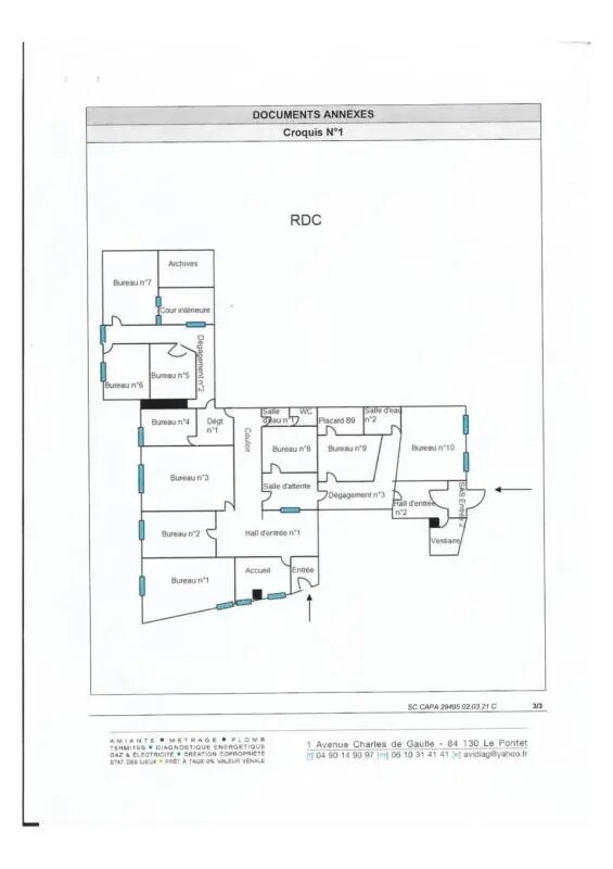 Bureau dans Carpentras à vendre Plan d’étage– Image 1 sur 13