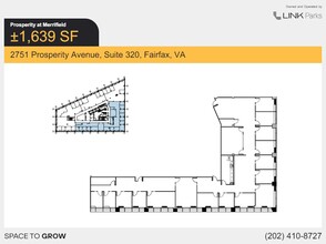 2701 Prosperity Ave, Merrifield, VA à louer Plan d’étage– Image 2 sur 2