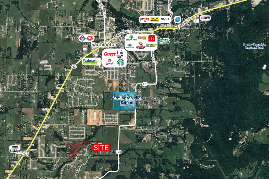 0 Clyde Carnes rd, Farmington, AR à vendre - Photo de l’immeuble – Image 3 sur 5