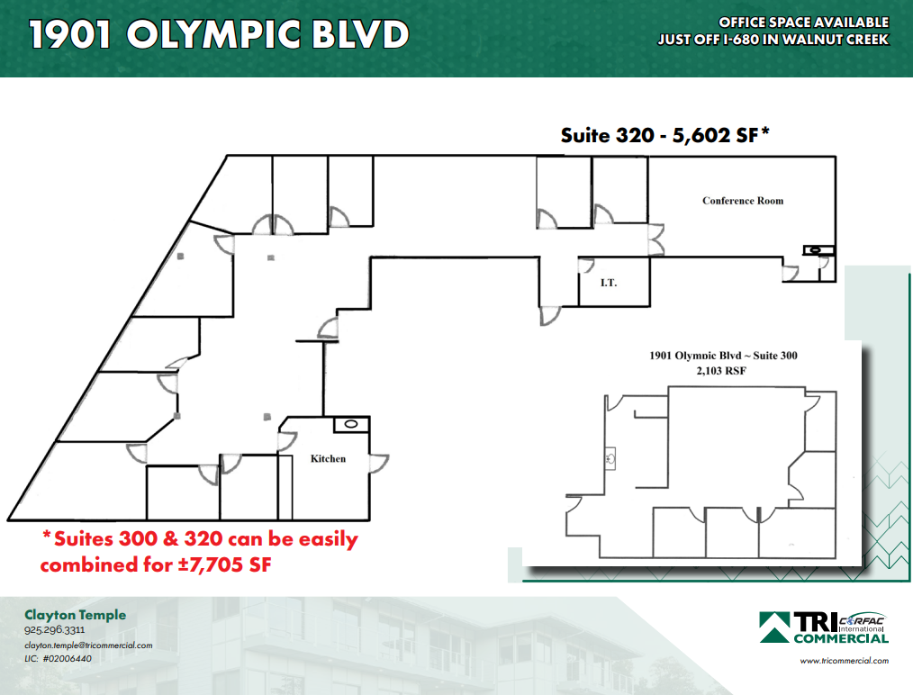 1901 Olympic Blvd, Walnut Creek, CA à louer Plan d’étage– Image 1 sur 1