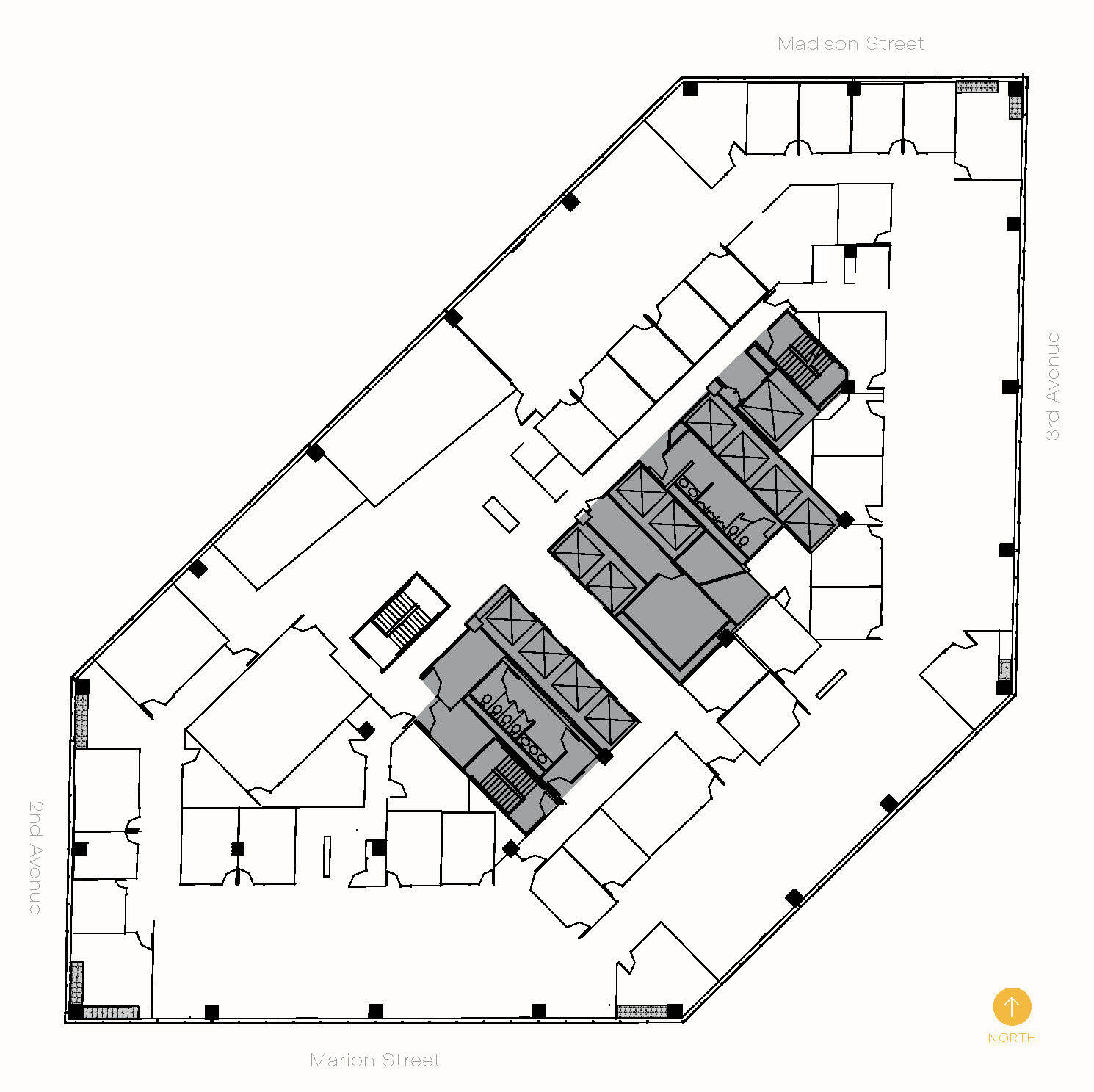 999 3rd Ave, Seattle, WA à louer Plan d’étage– Image 1 sur 4