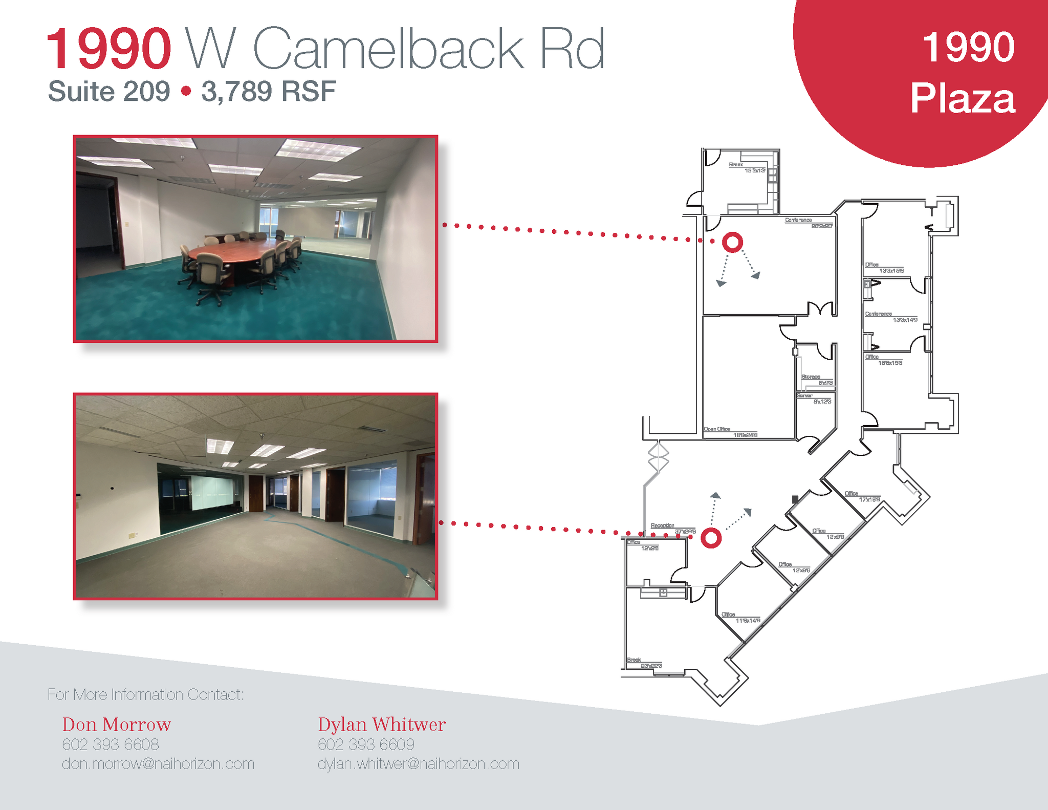 1990 W Camelback Rd, Phoenix, AZ à louer Plan d’étage– Image 1 sur 6