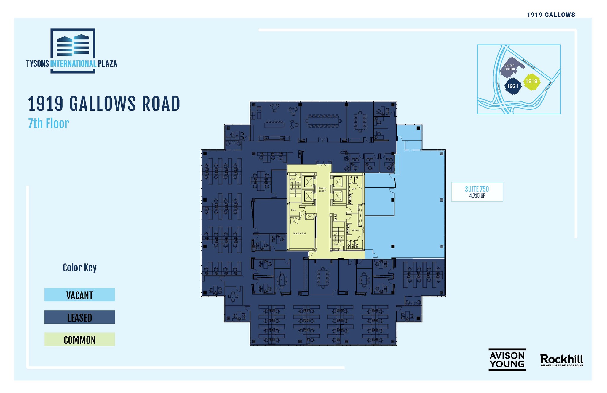 1919-1921 Gallows Rd, Vienna, VA à louer Plan d’étage– Image 1 sur 1