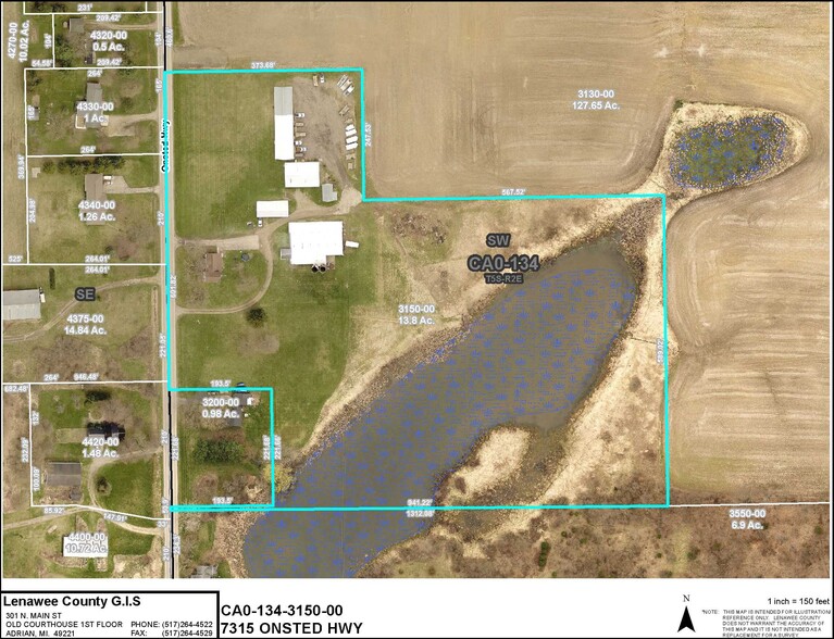 7315 Onsted Hwy, Onsted, MI à vendre - Aérien – Image 3 sur 9