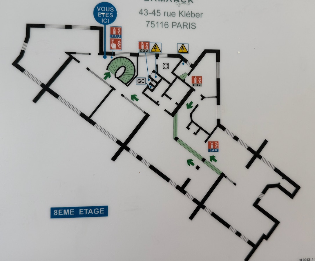 Avenue Kléber, Paris à louer Plan d’étage– Image 1 sur 9