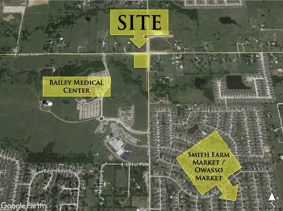SW/C 106th Street North & North Garnett, Owasso, OK à vendre Autre– Image 1 sur 2