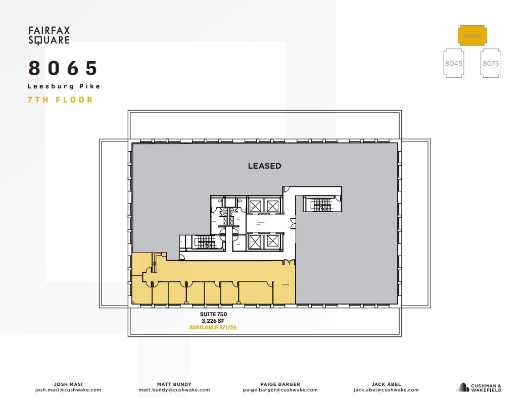 8065 Leesburg Pike, Vienna, VA à louer Plan d’étage– Image 1 sur 1