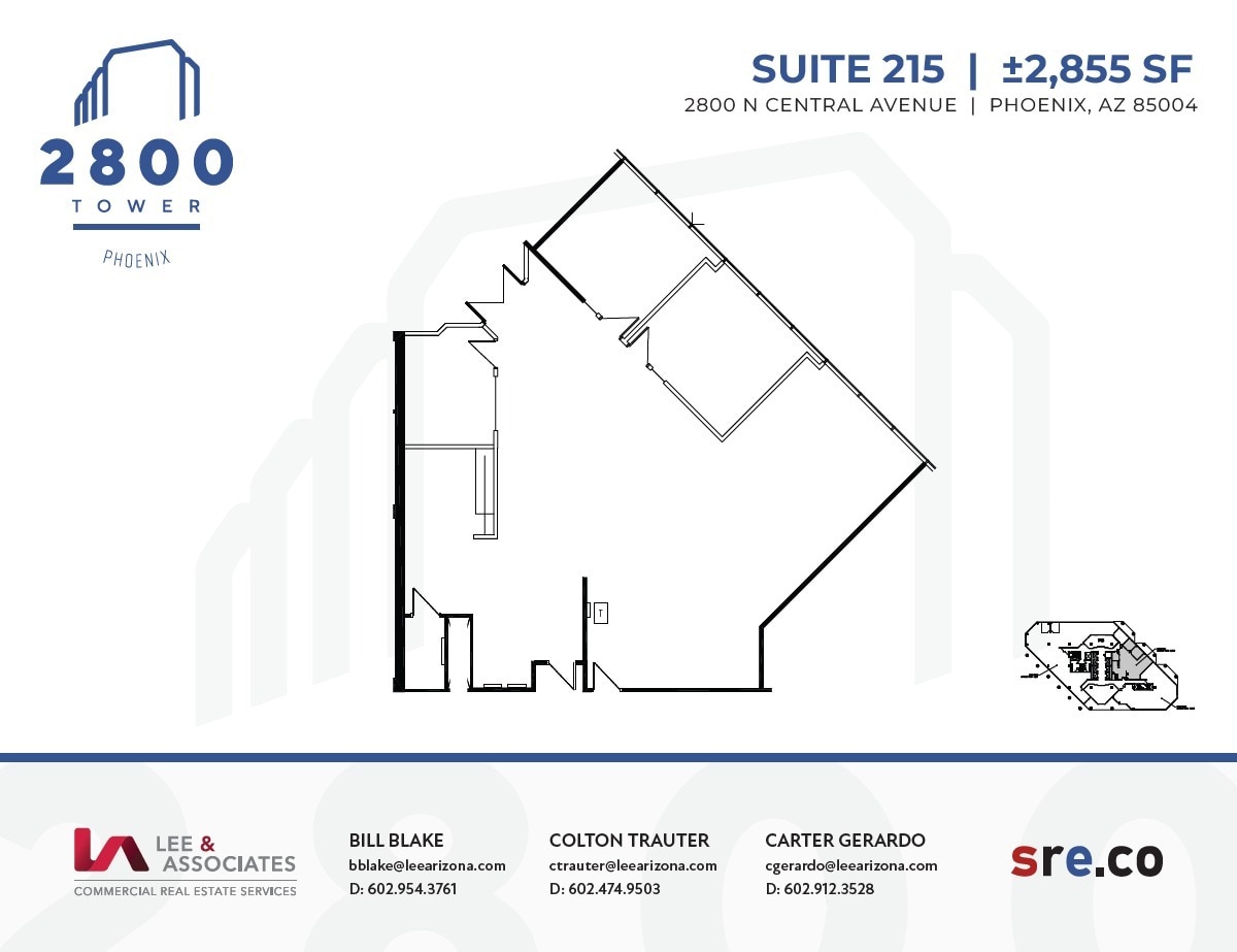 2800 N Central Ave, Phoenix, AZ à louer Plan d’étage– Image 1 sur 1