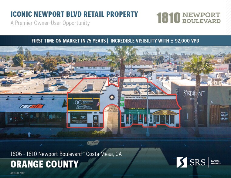 1810 Newport Blvd, Costa Mesa, CA à vendre - Photo de l’immeuble – Image 1 sur 14