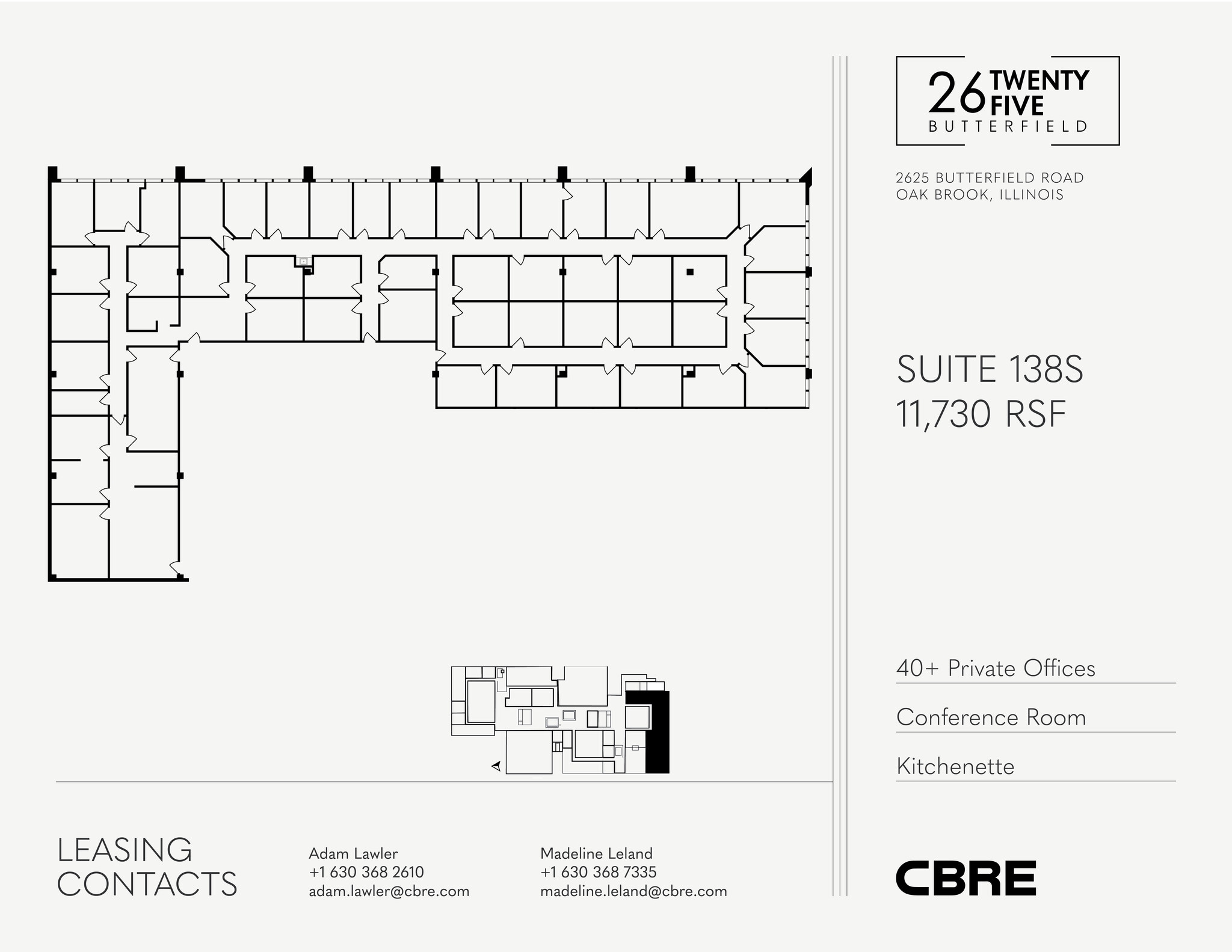 2625 Butterfield Rd, Oak Brook, IL à louer Plan d’étage– Image 1 sur 1