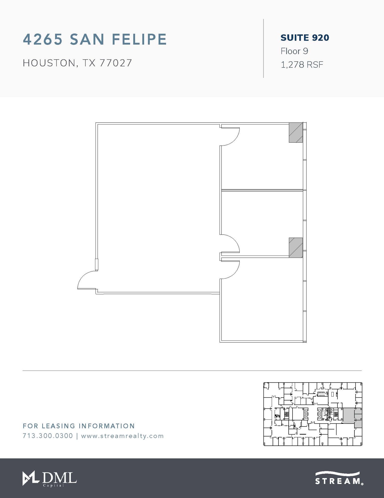 4265 San Felipe St, Houston, TX à louer Plan d’étage– Image 1 sur 1