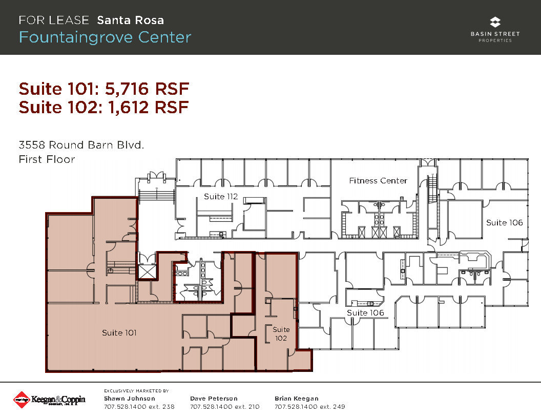 3550 Round Barn Blvd, Santa Rosa, CA à louer Plan d’étage– Image 1 sur 1
