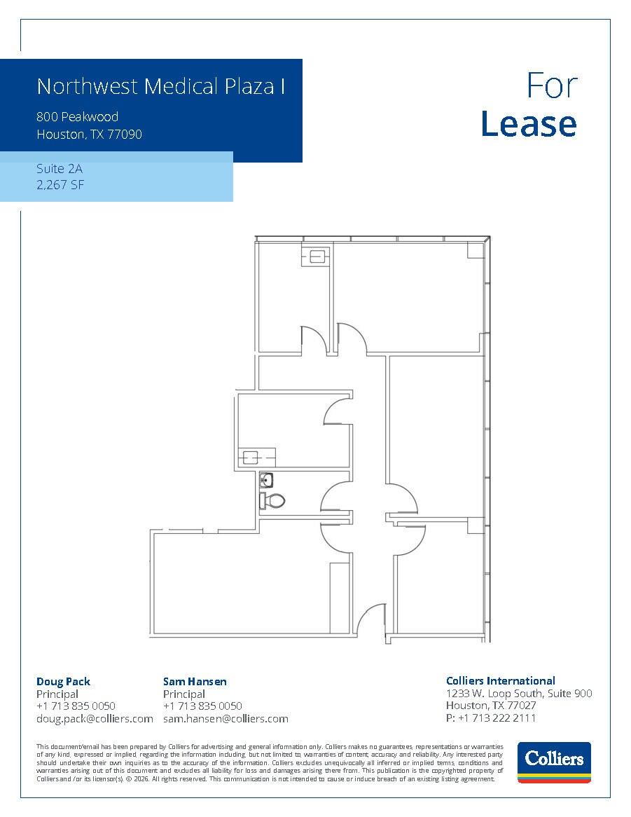 800 Peakwood Dr, Houston, TX à louer Plan d’étage– Image 1 sur 1