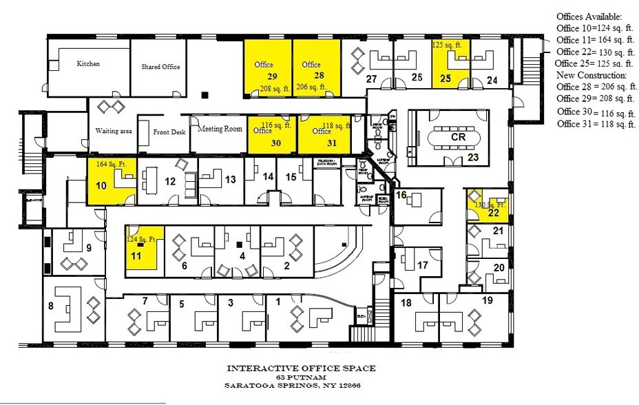 63 Putnam St, Saratoga Springs, NY à louer - Plan d’étage – Image 3 sur 18