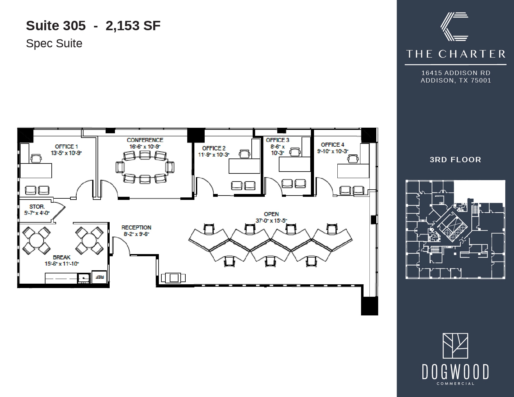 16415 Addison Rd, Addison, TX à louer Plan d’étage– Image 1 sur 1