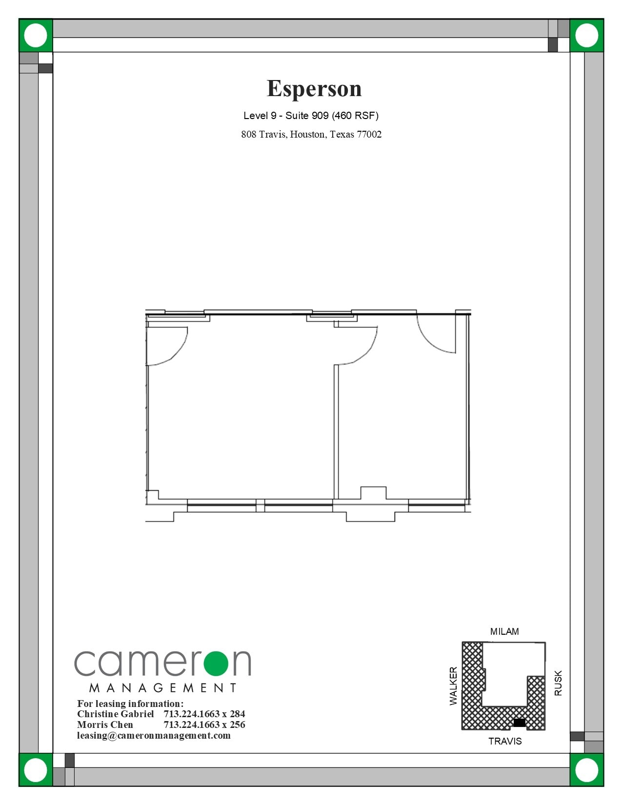 808 Travis St, Houston, TX à louer Plan d’étage– Image 1 sur 1