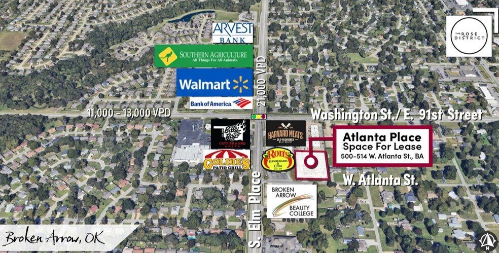 500-514 W Atlanta St, Broken Arrow, OK à louer - Aérien – Image 3 sur 14