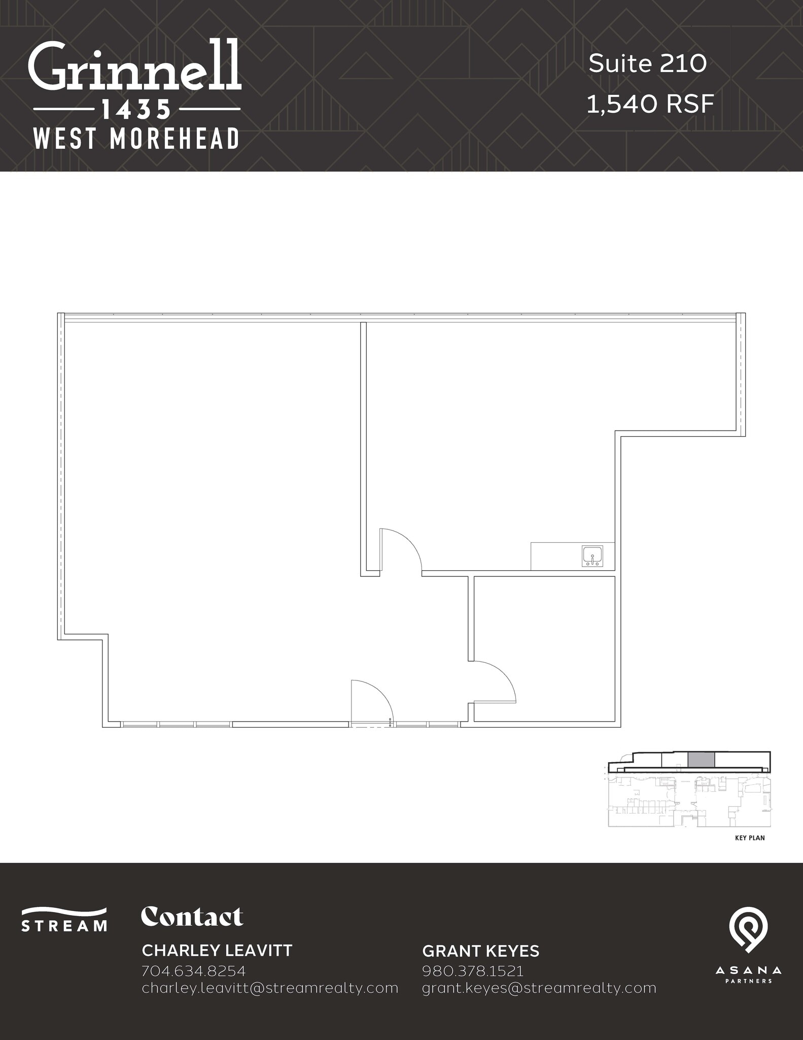 1435 W Morehead St, Charlotte, NC à louer Plan d’étage– Image 1 sur 1