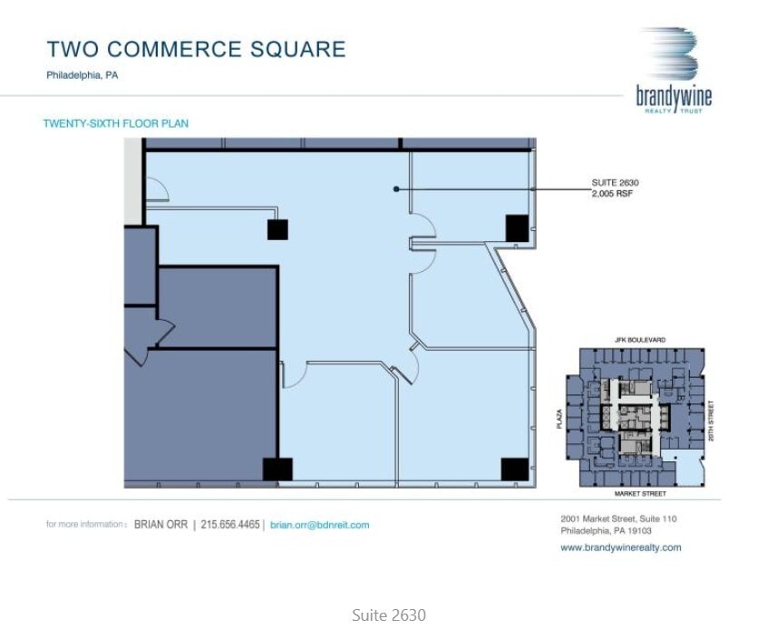 2001 Market St, Philadelphia, PA à louer Plan d’étage– Image 1 sur 1